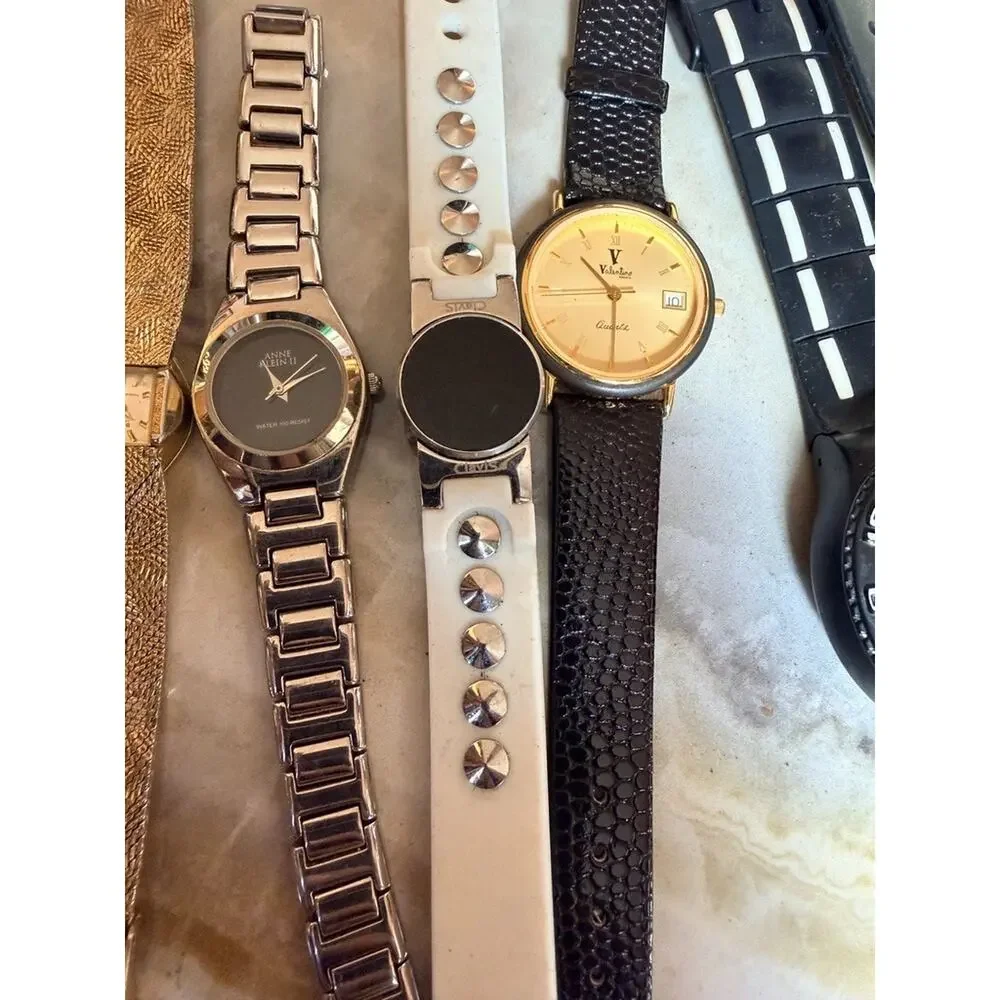 Vintage & Modern Watch Lot Elgin Gruen Swatch Anne Klein Geneva Parts Repair